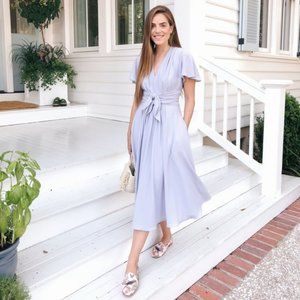 Gal Meets Glam Lavender Midi Dress